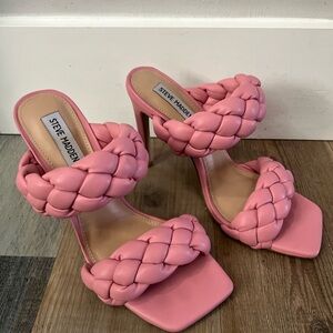 Steve Madden Pink Braided Heels